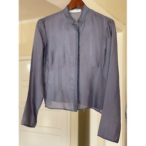 Miu Miu Dusty Lavender Silk Blouse Small Medium